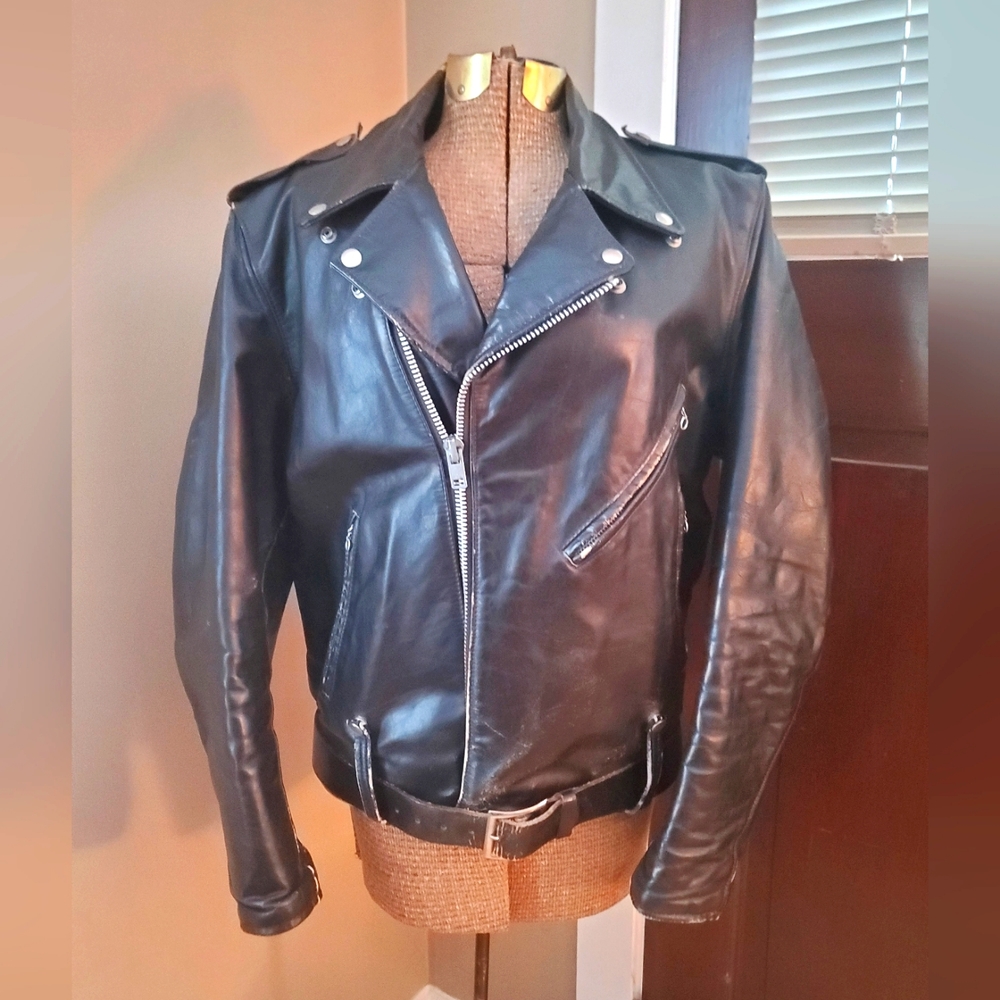 Vintage AMF Harley davidson leather jacket